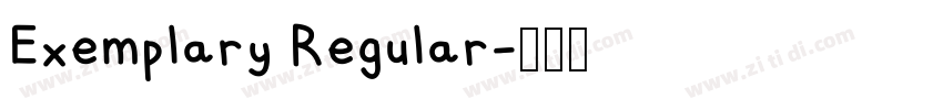Exemplary Regular字体转换 Exemplary Regular字体转换
